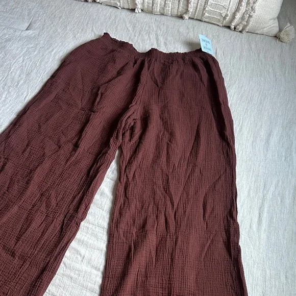Shade & Shore Women’s Bohemian Linen Pants in Warm Brown Size Medium - Picture 8 of 9